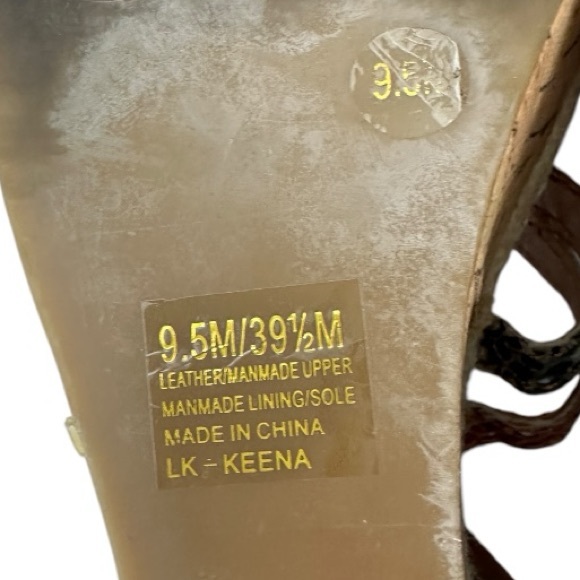 Lucky Brand Keena Platform Wedge Sandals Y2K Slingback Womens Size 9.5 Snake 4" - Picture 5 of 11